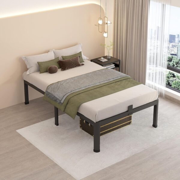 MAF 14 Inch Twin Metal Platform Bed Frame with Round Corner Legs, 3000 LBS Heavy Duty Steel Slats Support, Noise Free, No Box Spring Needed, Easy Assembly - Image 6