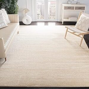 SAFAVIEH Adirondack Collection Area Rug - 6' x 9', Champagne & Cream, Modern Ombre Design, Non-Shedding & Easy Care, Ideal for High Traffic Areas in Living Room, Bedroom (ADR113W)