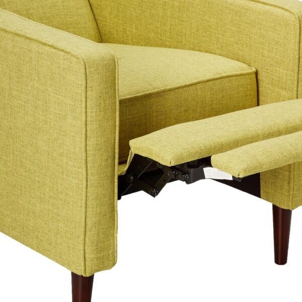 Christopher Knight Home Mervynn Mid-Century Modern Fabric Recliner, polyester, Muted Green / Dark Espresso - Image 6