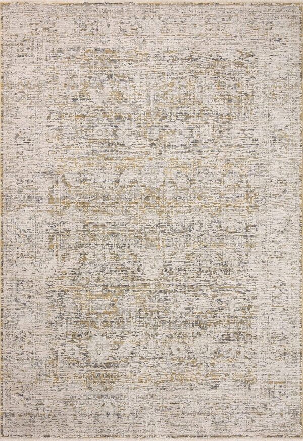 Loloi Amber Lewis x Alie Collection, Gold & Beige 7'-10" x 7'-10" Round Area Rug – Antique & Modern Accent Rugs for Living Room, Bedroom, Entryway & Hallway, No Shed High Traffic Area Home Decor Rug - Image 4