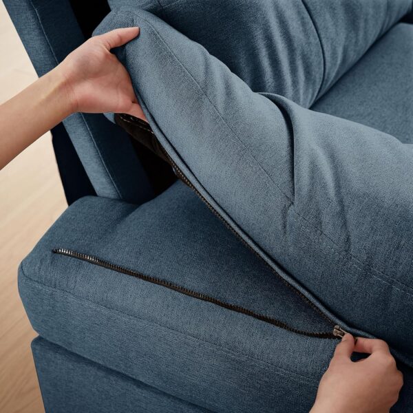 111" Sectional Couch for Living Room, Modern Polyester Fibre U Shaped Sofa Couches with Double Chaise, Upholstered 4 Seater Sofa for Living Room, Apartment, Office, Beige - Image 6