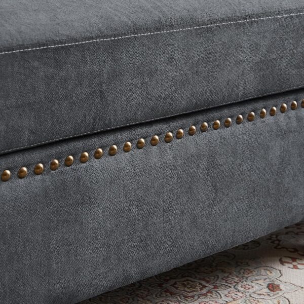 107" Convertible Sectional Sofa with Storage Ottoman, 4 Seat L Shaped Sofa Couch for Living Room - Image 7