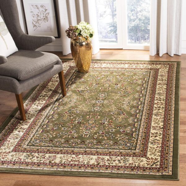 SAFAVIEH Lyndhurst Collection Area Rug - 9' x 12', Sage & Ivory, Traditional Oriental Design, Non-Shedding & Easy Care, Ideal for High Traffic Areas in Living Room, Bedroom (LNH331C) - Image 4
