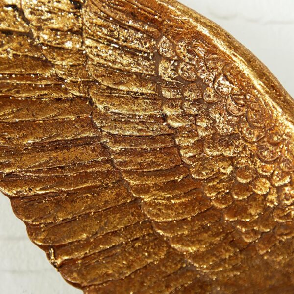Deco 79 Polystone Bird Home Wall Decor Metallic 3D Sculpted Floating Wall Sculpture, Set of 3 Wall Art 10",10",10"H, Gold - Image 2