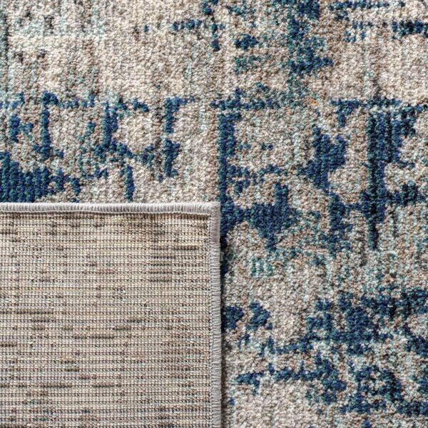 SAFAVIEH Madison Collection Area Rug - 9' x 12', Grey & Blue, Modern Abstract Design, Non-Shedding & Easy Care, Ideal for High Traffic Areas in Living Room, Bedroom (MAD460K) - Image 7